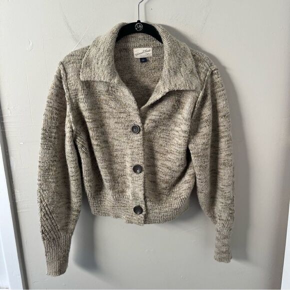 Universal Thread Sweaters - Universal Thread Green Marled Crop Sweater